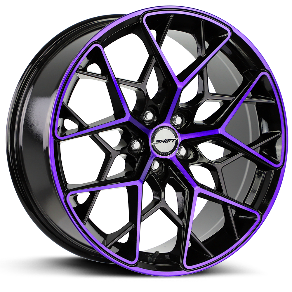 Piston Gloss Black Purple Machined