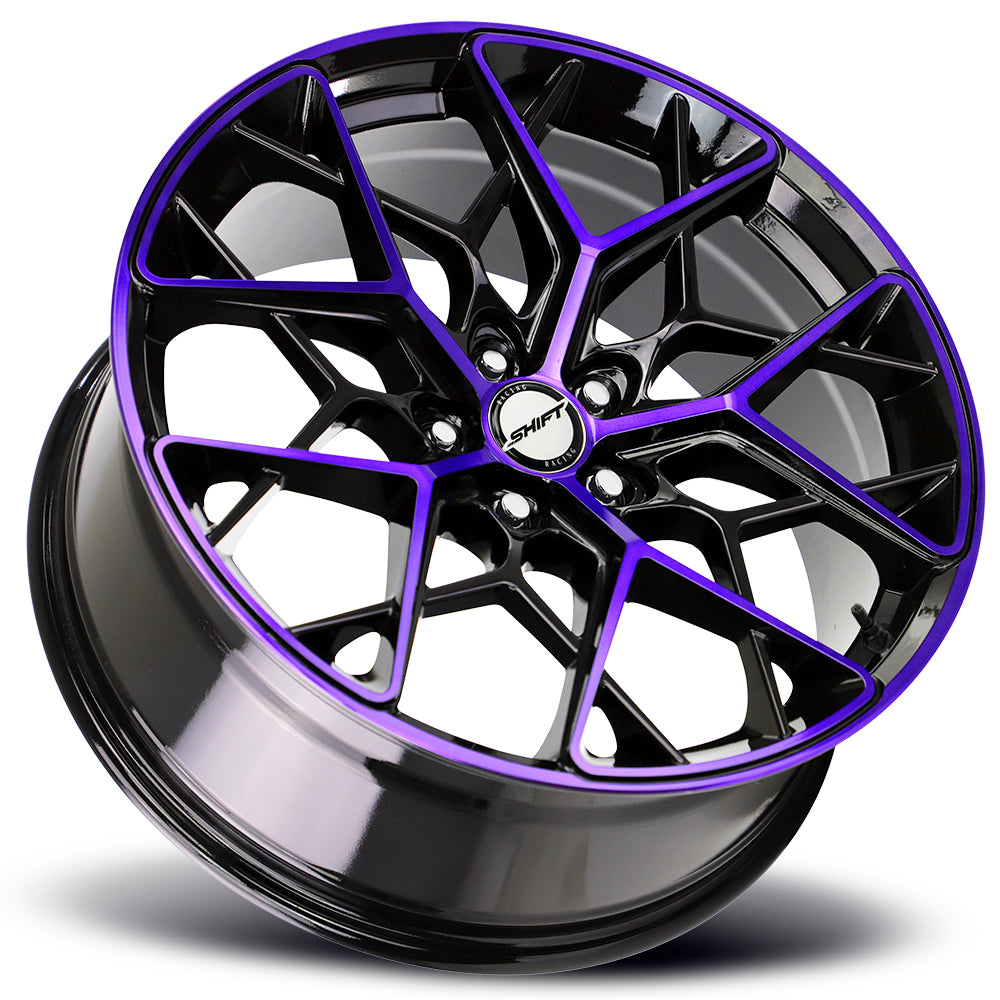 Piston Gloss Black Purple Machined