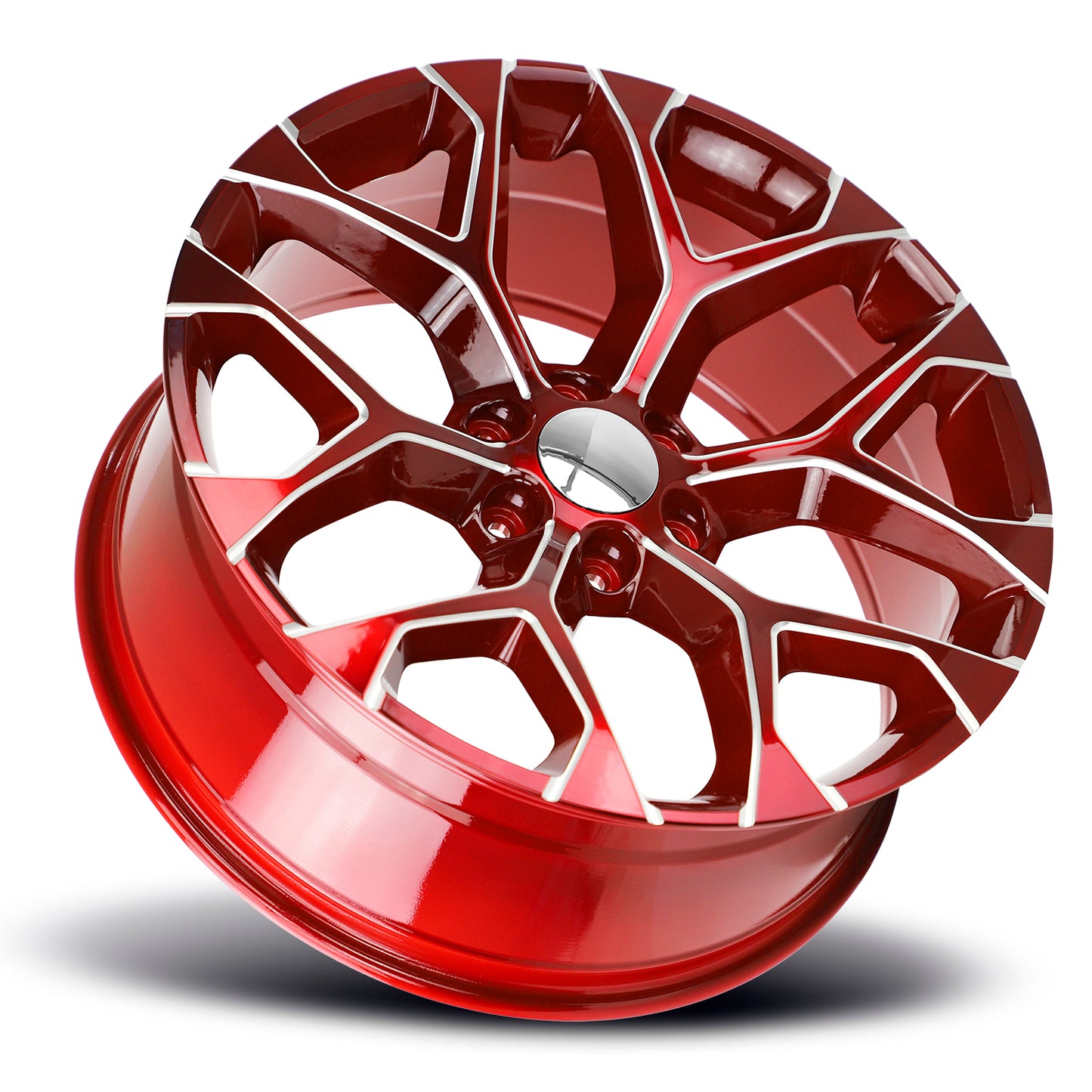 R176 Snowflake Candy Red Milled