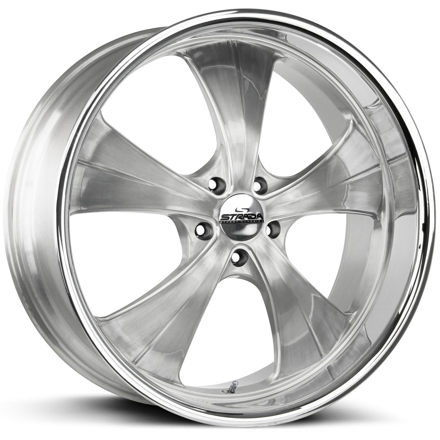 Old Skool Brushed Face Silver Milled Stainless Steel Lip