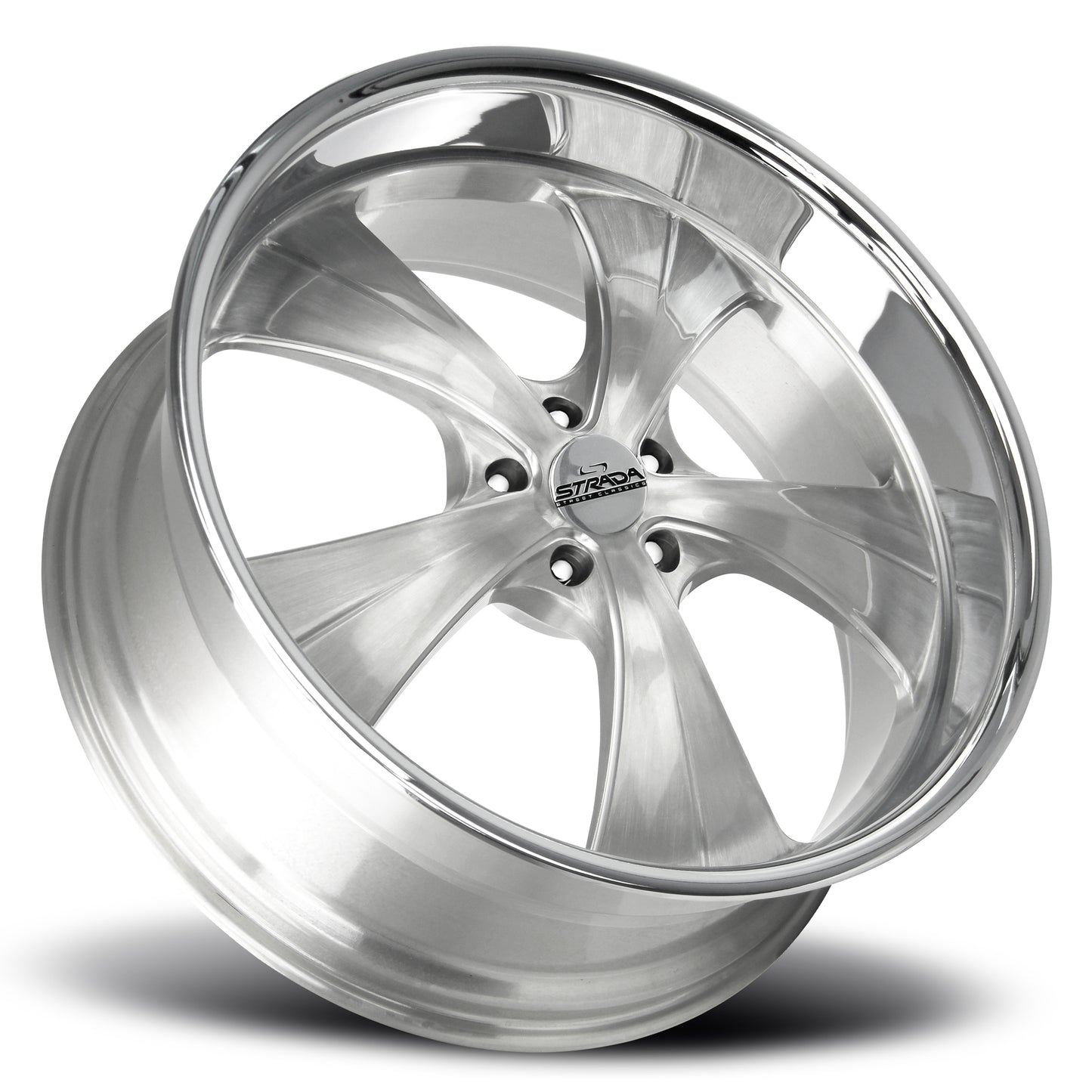 Old Skool Brushed Face Silver Milled Stainless Steel Lip
