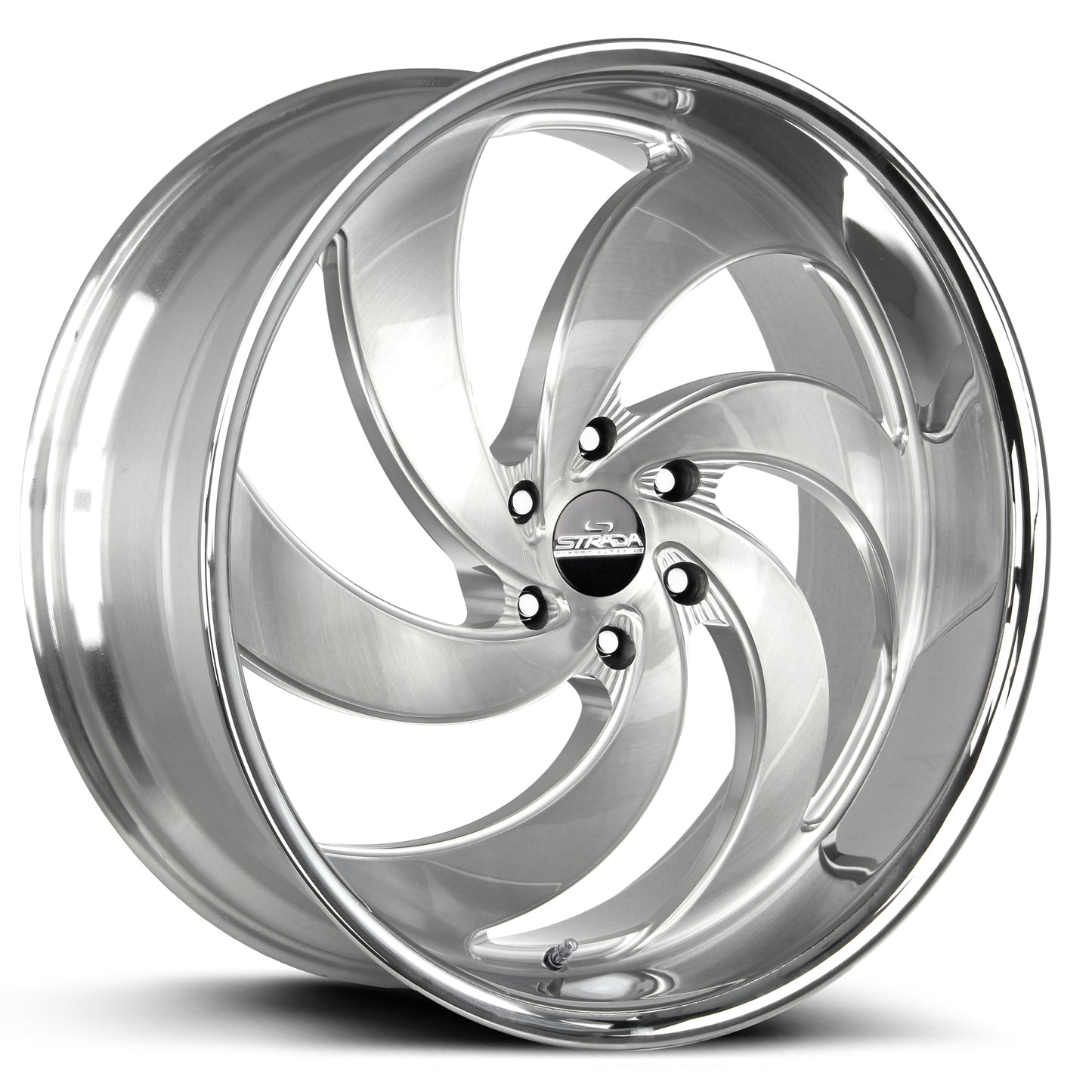 Retro 6 Brushed Face Silver Milled Stainless Steel Lip