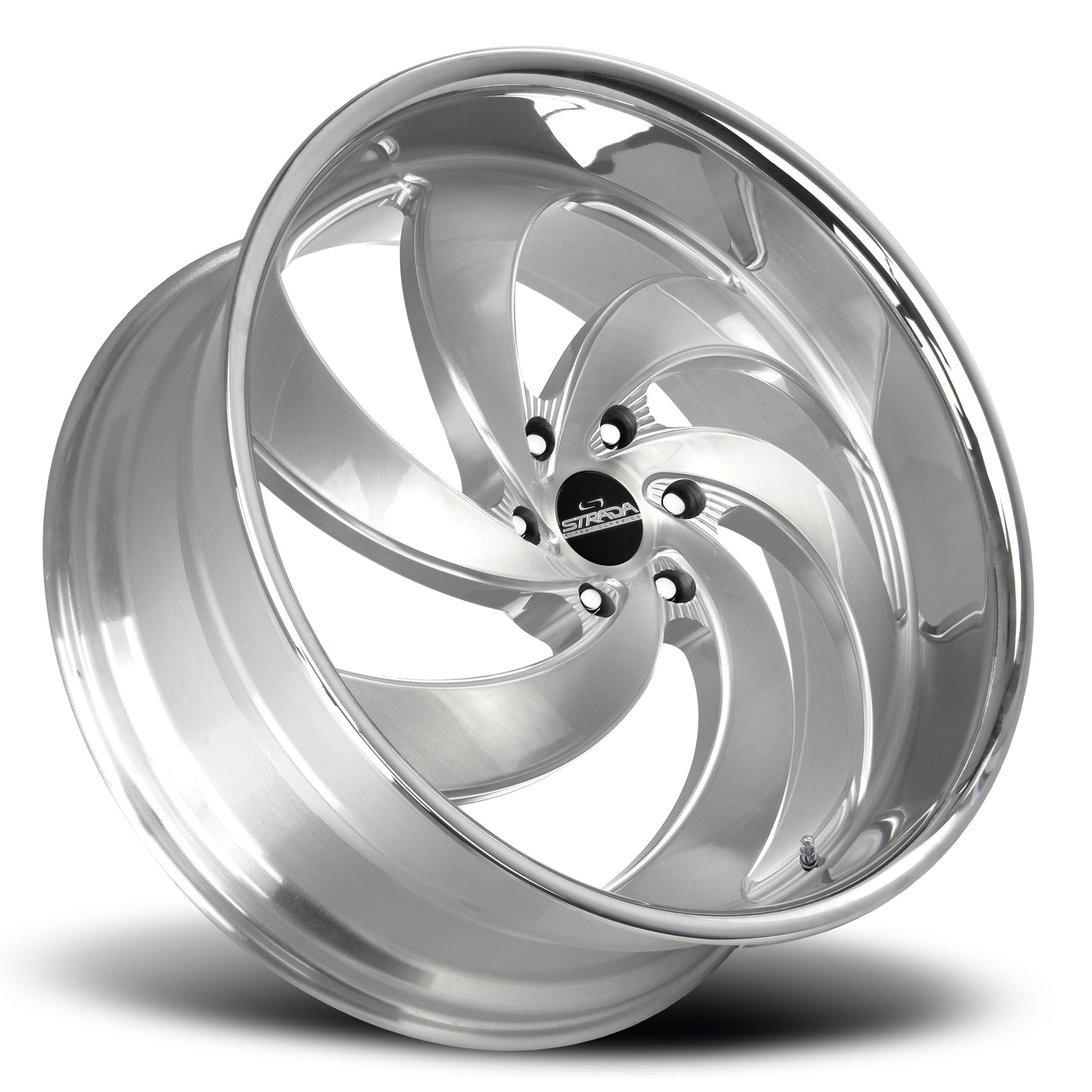 Retro 6 Brushed Face Silver Milled Stainless Steel Lip