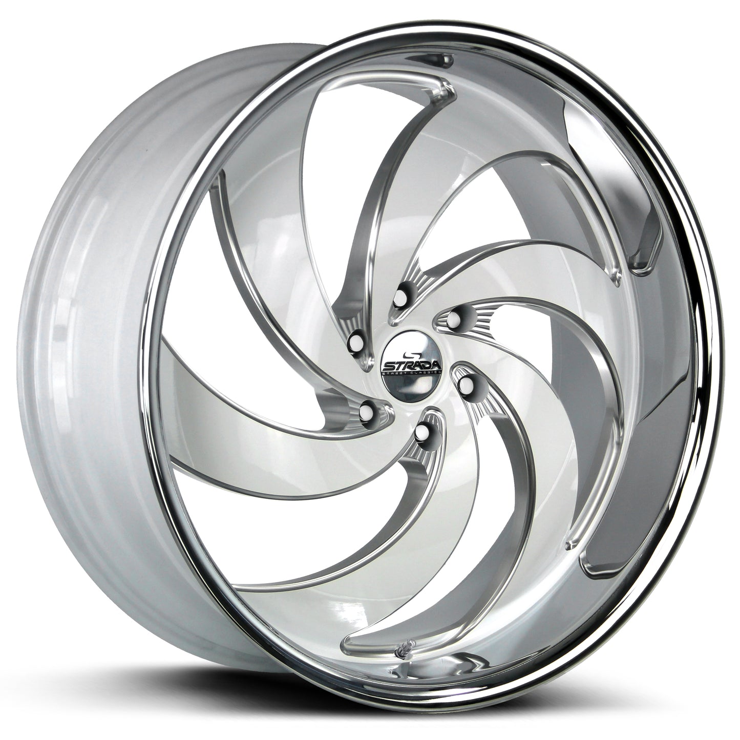 Retro 6 Gloss White Milled Stainless Steel Lip