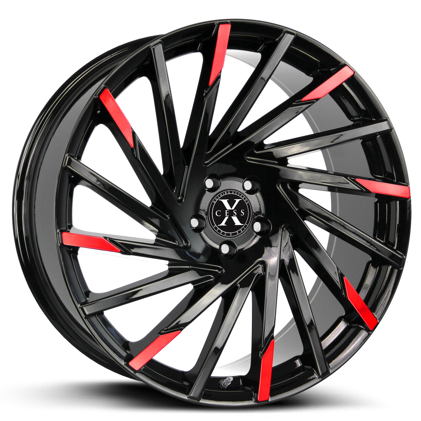 X02 Gloss Black Machined Red Tips