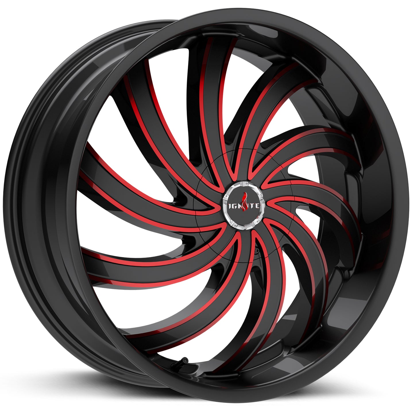 Flame Gloss Black Candy Red Milled