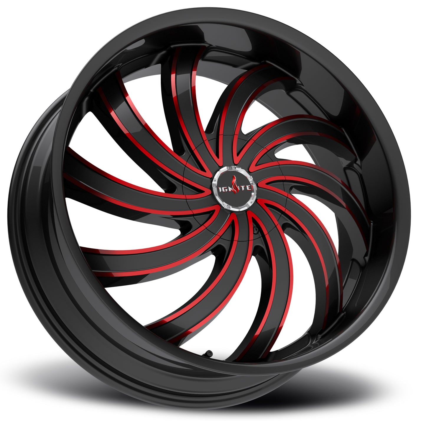 Flame Gloss Black Candy Red Milled