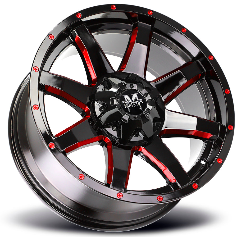 M08 Gloss Black Candy Red Milled