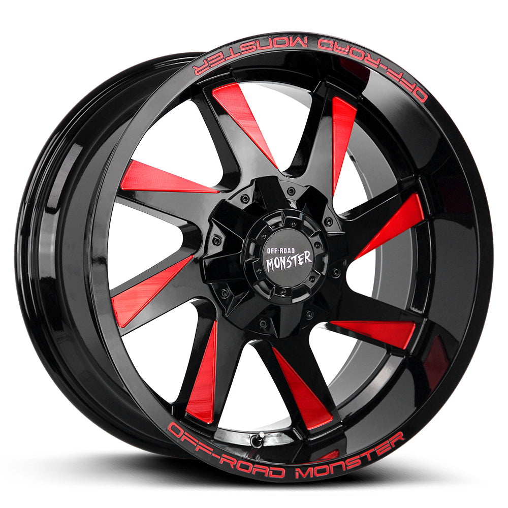 M80 Gloss Black Candy Red Milled