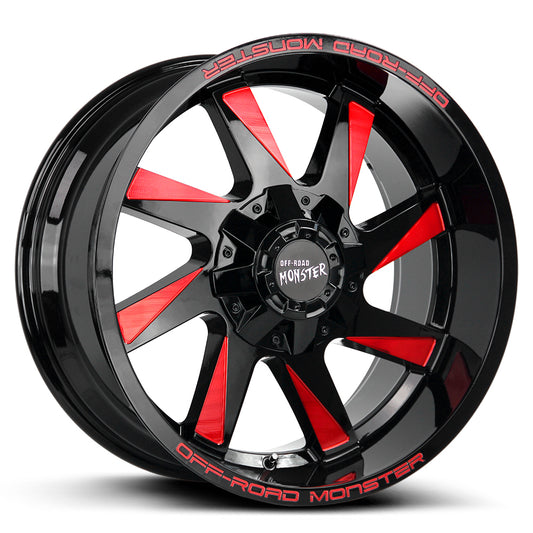 M80 Gloss Black Candy Red Milled